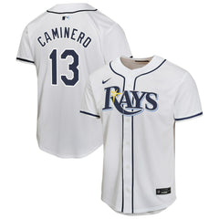 Junior Caminero Tampa Bay Rays Nike Youth Home Player Game Jersey - MLB Jerseys
