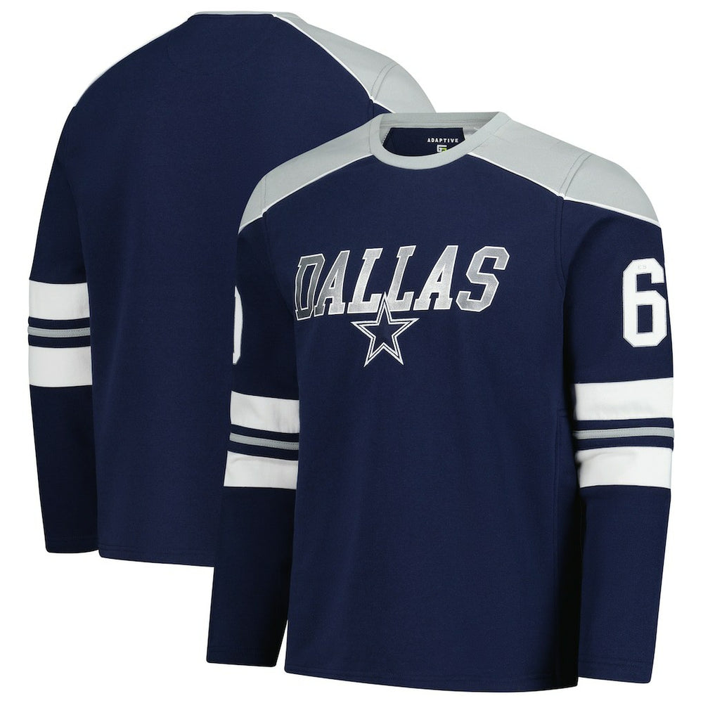 Dallas Cowboys G-III Sports by Carl Banks Adaptive Lord Stanley Crewneck Sweatshirt | NFL Outlet