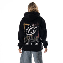 Black Cleveland Cavaliers The Wild Collective Unisex Splatter Premium Hoodie | NBA