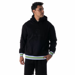 Black Minnesota Timberwolves The Wild Collective Unisex Custom Rib Tonal Premium Hoodie | NBA