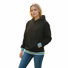 Black Minnesota Timberwolves The Wild Collective Unisex Custom Rib Tonal Premium Hoodie | NBA