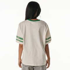 Cream Boston Celtics The Wild Collective Women's Vintage Drop Shoulder Oversized Boyfriend T-Shirt | NBA