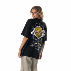 Black Los Angeles Lakers The Wild Collective Unisex Oversized Streetwear T-Shirt | NBA