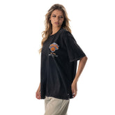 Black New York Knicks The Wild Collective Unisex Oversized Streetwear T-Shirt | NBA