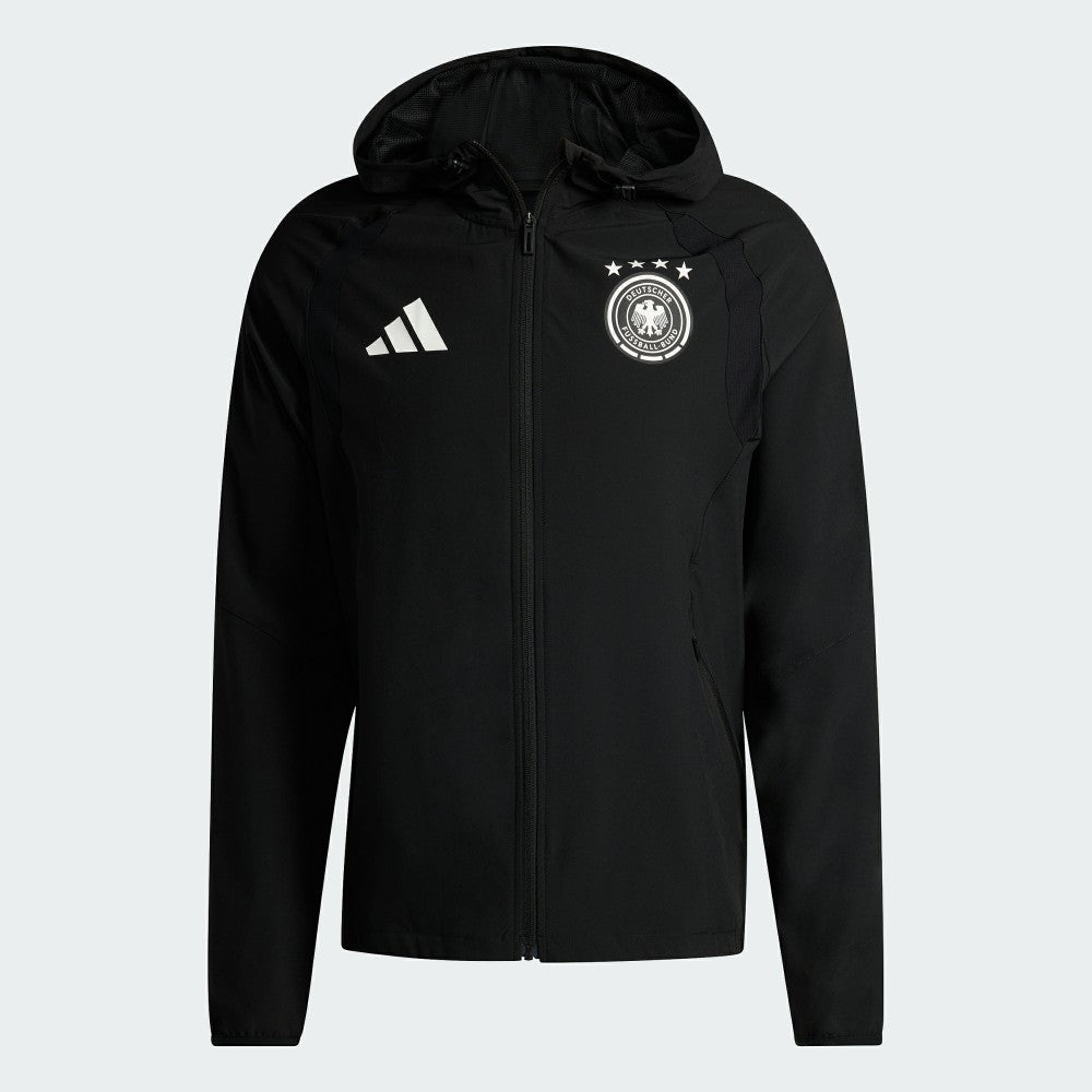 Germany National Team FIFA x World Cup 2026 Tiro Travel Raglan Full-Zip Windbreaker Hoodie for sale - Black