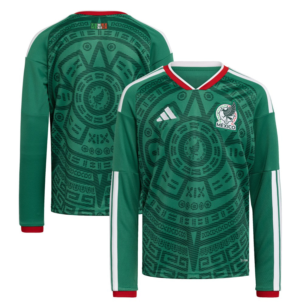 Mexico National Team Youth FIFA x World Cup 2026 Home Replica Long-Sleeve Jersey