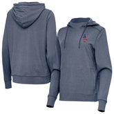 New York Mets Antigua Women's Justice Stars and Stripes Team Logo Pullover Hoodie - MLB Hoodies