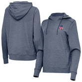 Boston Red Sox Antigua Women's Justice Stars and Stripes Team Logo Pullover Hoodie - MLB Hoodies