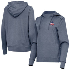 Boston Red Sox Antigua Women's Justice Stars and Stripes Team Logo Pullover Hoodie - MLB Hoodies