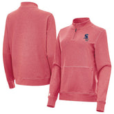 Chicago White Sox Antigua Women's Crush Stars and Stripes Team Logo Quarter-Zip Pullover Top - MLB Pullover