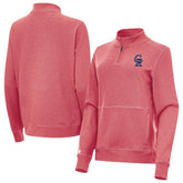 Colorado Rockies Antigua Women's Crush Stars and Stripes Team Logo Quarter-Zip Pullover Top - MLB Pullover