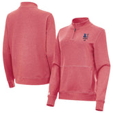 New York Mets Antigua Women's Crush Stars and Stripes Team Logo Quarter-Zip Pullover Top - MLB Pullover