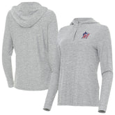 Miami Marlins Antigua Women's Daybreak Quarter-Zip Hoodie - MLB Hoodies