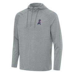 Los Angeles Angels Antigua Spikes Stars and Stripes Team Logo Quarter-Zip Pullover Hoodie - MLB Hoodies
