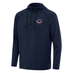 Cincinnati Reds Antigua Spikes Stars and Stripes Team Logo Quarter-Zip Pullover Hoodie - MLB Hoodies