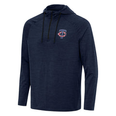 Minnesota Twins Antigua Spikes Stars and Stripes Team Logo Quarter-Zip Pullover Hoodie - MLB Hoodies