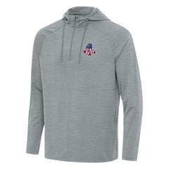 Boston Red Sox Antigua Spikes Stars and Stripes Team Logo Quarter-Zip Pullover Hoodie - MLB Hoodies