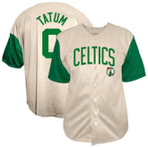 Cream Jayson Tatum Boston Celtics Baseball Jersey | NBA