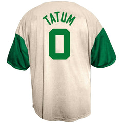 Cream Jayson Tatum Boston Celtics Baseball Jersey | NBA