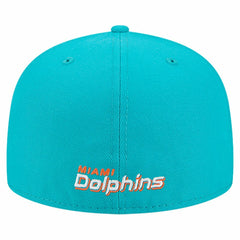 Miami Dolphins Overlap Wordmark 59FIFTY Fitted Hat | NFL Online