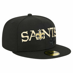 New Orleans Saints Overlap Wordmark 59FIFTY Fitted Hat | NFL New