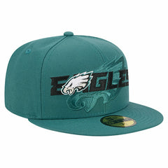 Philadelphia Eagles Overlap Wordmark 59FIFTY Fitted Hat | NFL US