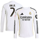 Vini Jr. Real Madrid 2025/26 Home Long Sleeve Jersey