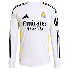 Rodrygo Real Madrid 2025/26 Home Long Sleeve Jersey