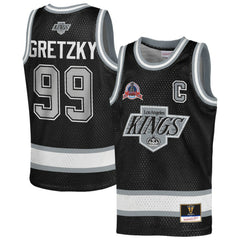 Wayne Gretzky Los Angeles Kings Mitchell & Ness Youth Maxxed Out Fashion Basketball Jersey - NHL Jerseys