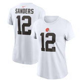 Cleveland Browns Shedeur Sanders Women's 2025 NFL Draft Name & Number T-Shirt | NFL New
