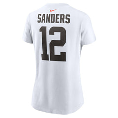 Cleveland Browns Shedeur Sanders Women's 2025 NFL Draft Name & Number T-Shirt | NFL New