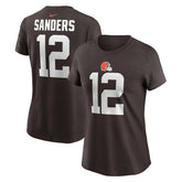 Cleveland Browns Shedeur Sanders Women's 2025 NFL Draft Name & Number T-Shirt | NFL US