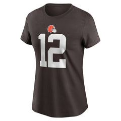 Cleveland Browns Shedeur Sanders Women's 2025 NFL Draft Name & Number T-Shirt | NFL US