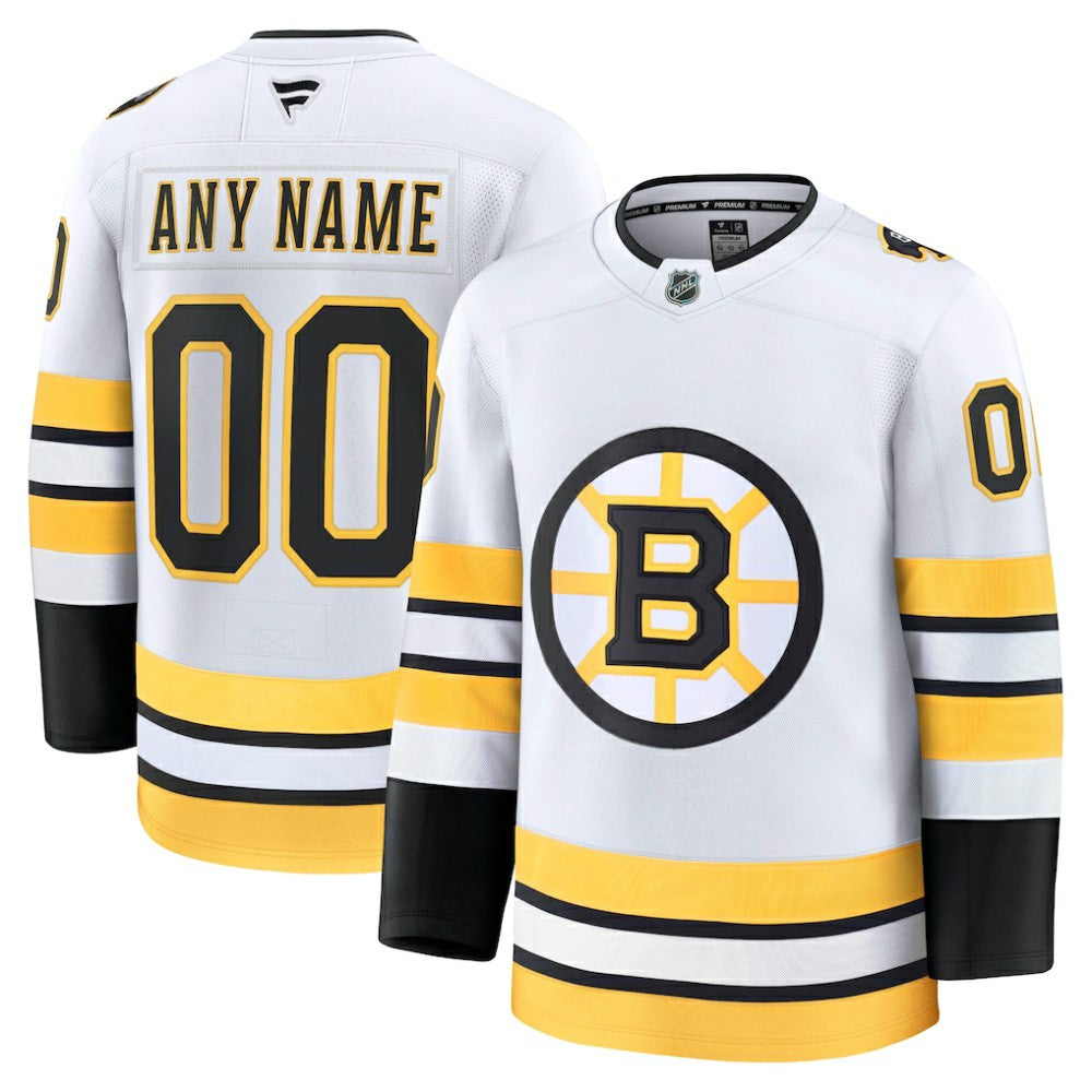 Boston Bruins Fanatics Away Premium Custom Jersey - NHL Jerseys