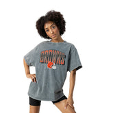 Cleveland Browns Gameday Couture Women's Peak Performance Oversized Snow Wash T-Shirt | NFL US