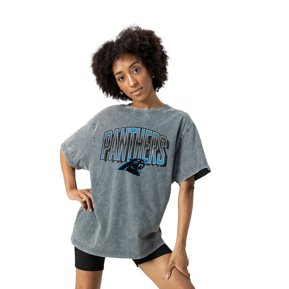Carolina Panthers Gameday Couture Women's Peak Performance Oversized Snow Wash T-Shirt | NFL On sale