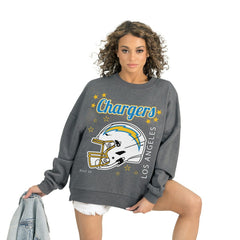Los Angeles Chargers Gameday Couture Women's Ready to Rumble Premium Fleece Pullover Sweatshirt | NFL Discount