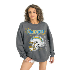 Los Angeles Chargers Gameday Couture Women's Ready to Rumble Premium Fleece Pullover Sweatshirt | NFL Discount