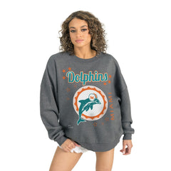 Miami Dolphins Gameday Couture Women's Ready to Rumble Premium Fleece Pullover Sweatshirt | NFL Discount