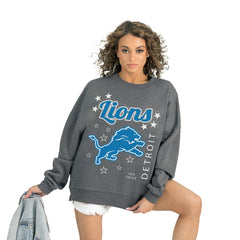 Detroit Lions Gameday Couture Women's Ready to Rumble Premium Fleece Pullover Sweatshirt | NFL Outlet