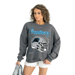 Carolina Panthers Gameday Couture Women's Ready to Rumble Premium Fleece Pullover Sweatshirt | NFL US