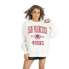 San Francisco 49ers Gameday Couture Women's Timeless Triumph Premium Fleece Pullover Sweatshirt | NFL Near me