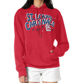 St. Louis Cardinals Starter Women's Fireworks Fleece Tri-Blend Pullover Hoodie - MLB Hoodies
