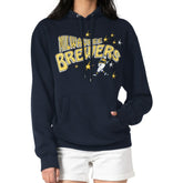 Milwaukee Brewers Starter Women's Fireworks Fleece Tri-Blend Pullover Hoodie - MLB Hoodies