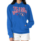 Texas Rangers Starter Women's Fireworks Fleece Tri-Blend Pullover Hoodie - MLB Hoodies