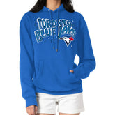 Toronto Blue Jays Starter Women's Fireworks Fleece Tri-Blend Pullover Hoodie - MLB Hoodies