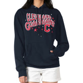Cleveland Guardians Starter Women's Fireworks Fleece Tri-Blend Pullover Hoodie - MLB Hoodies