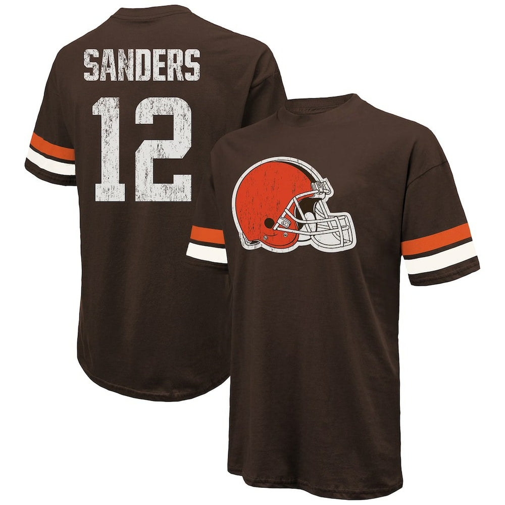 Cleveland Browns Shedeur Sanders Majestic Threads 2025 NFL Draft Oversized T-Shirt | NFL Discount