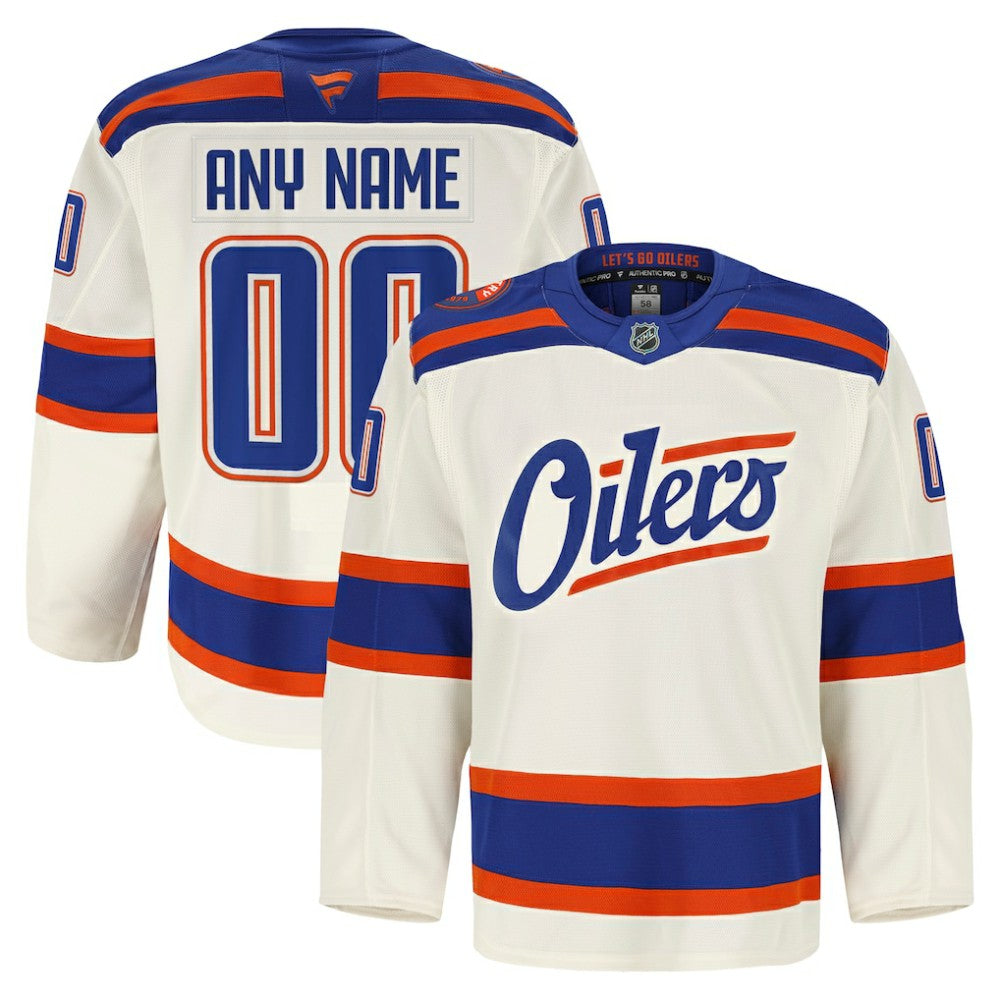 Edmonton Oilers Fanatics Alternate Authentic Pro Custom Jersey - NHL Jerseys