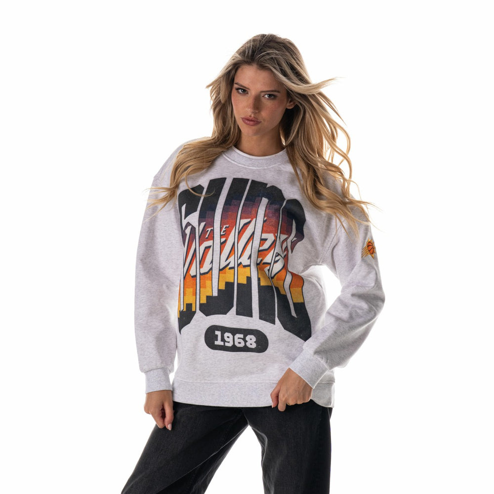 Heather Gray Phoenix Suns The Wild Collective Unisex 2025/26 City Edition Double Collar Fleece Sweatshirt | NBA